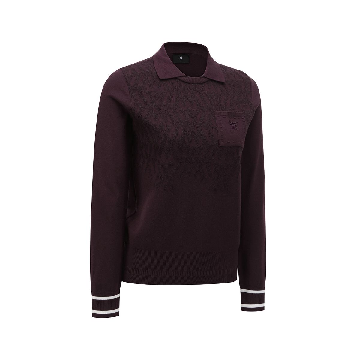 어뉴골프(ANEW GOLF) WOMEN FA LOGO PATTERN SWEATER_BU