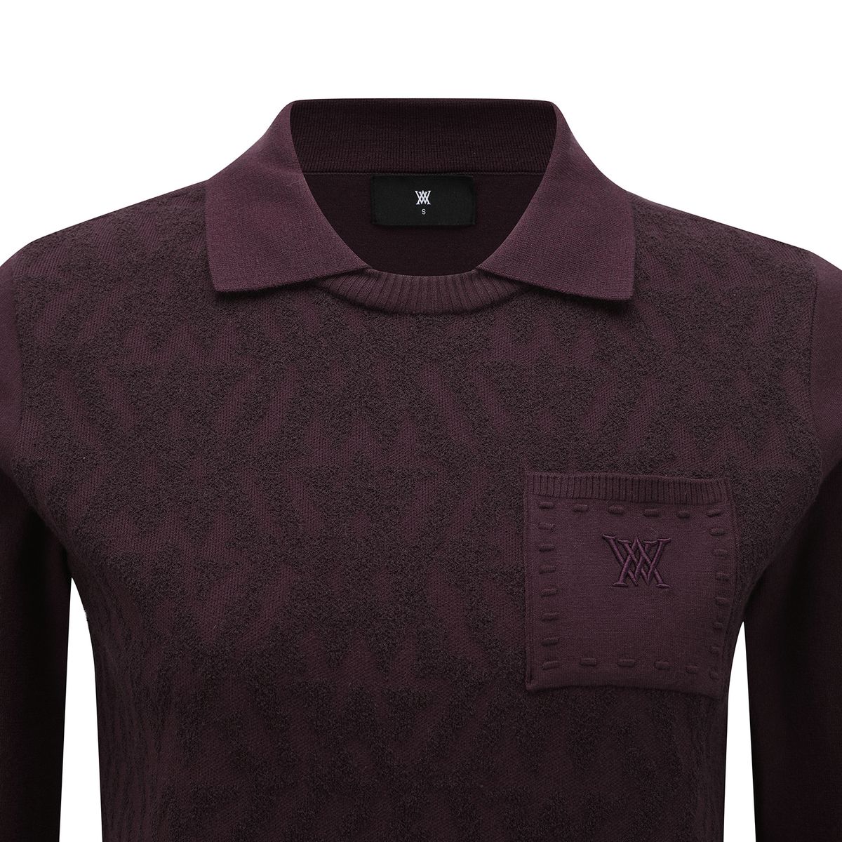어뉴골프(ANEW GOLF) WOMEN FA LOGO PATTERN SWEATER_BU