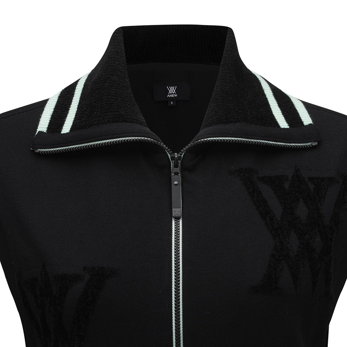 어뉴골프(ANEW GOLF) WOMEN FA LOGO POINT KNIT VEST_BK