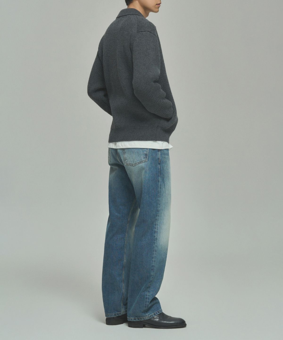레어토라(RARETORA) ROY FULL ZIP KNIT PARKA V2  - DEEP GREY