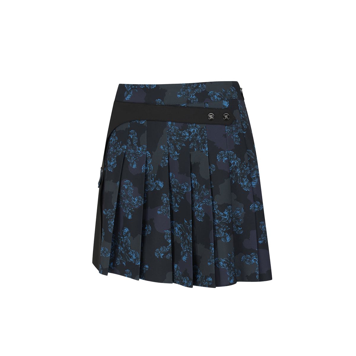 어뉴골프(ANEW GOLF) WOMEN FA FLOWER PATTERN PLEATED SKIRT_BK