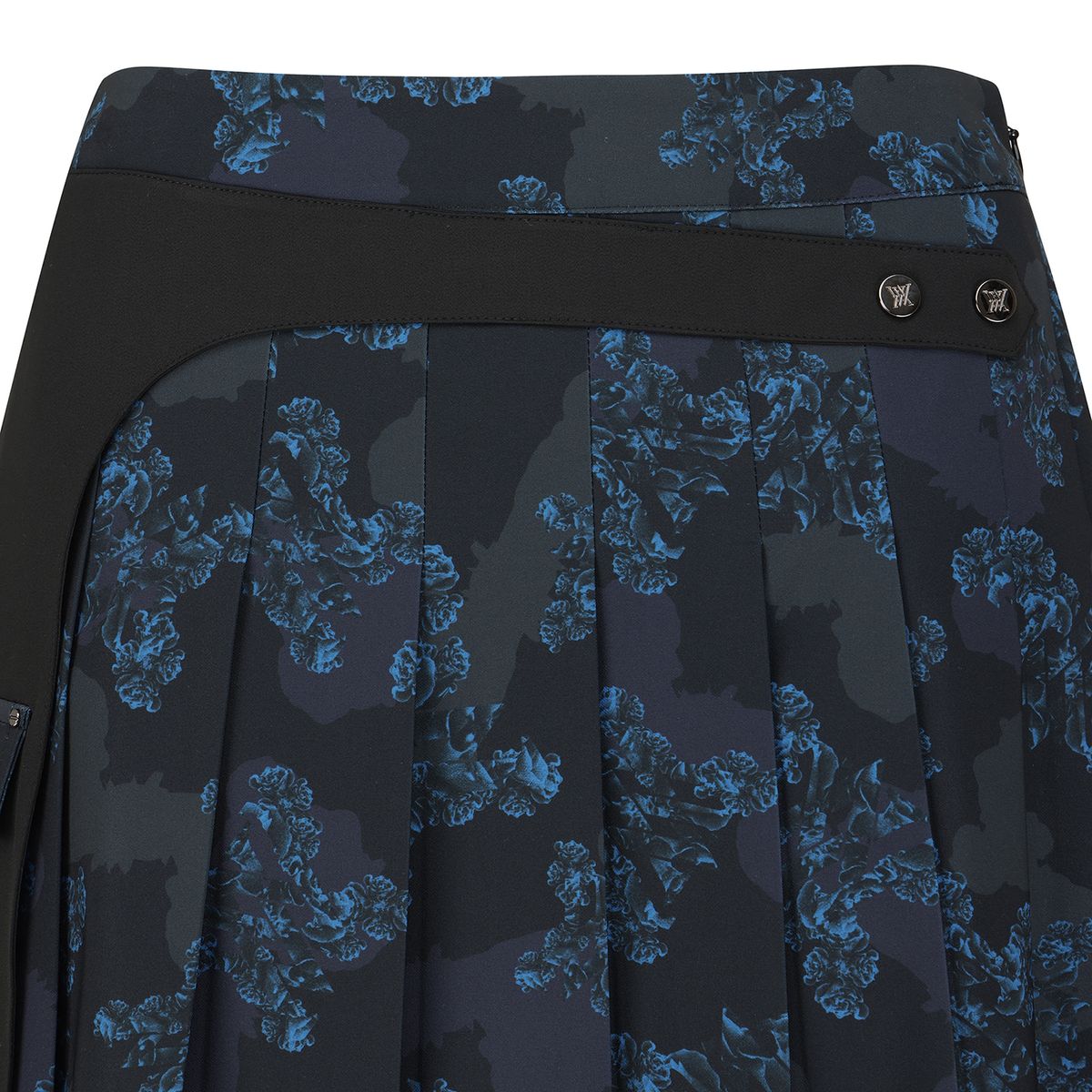 어뉴골프(ANEW GOLF) WOMEN FA FLOWER PATTERN PLEATED SKIRT_BK