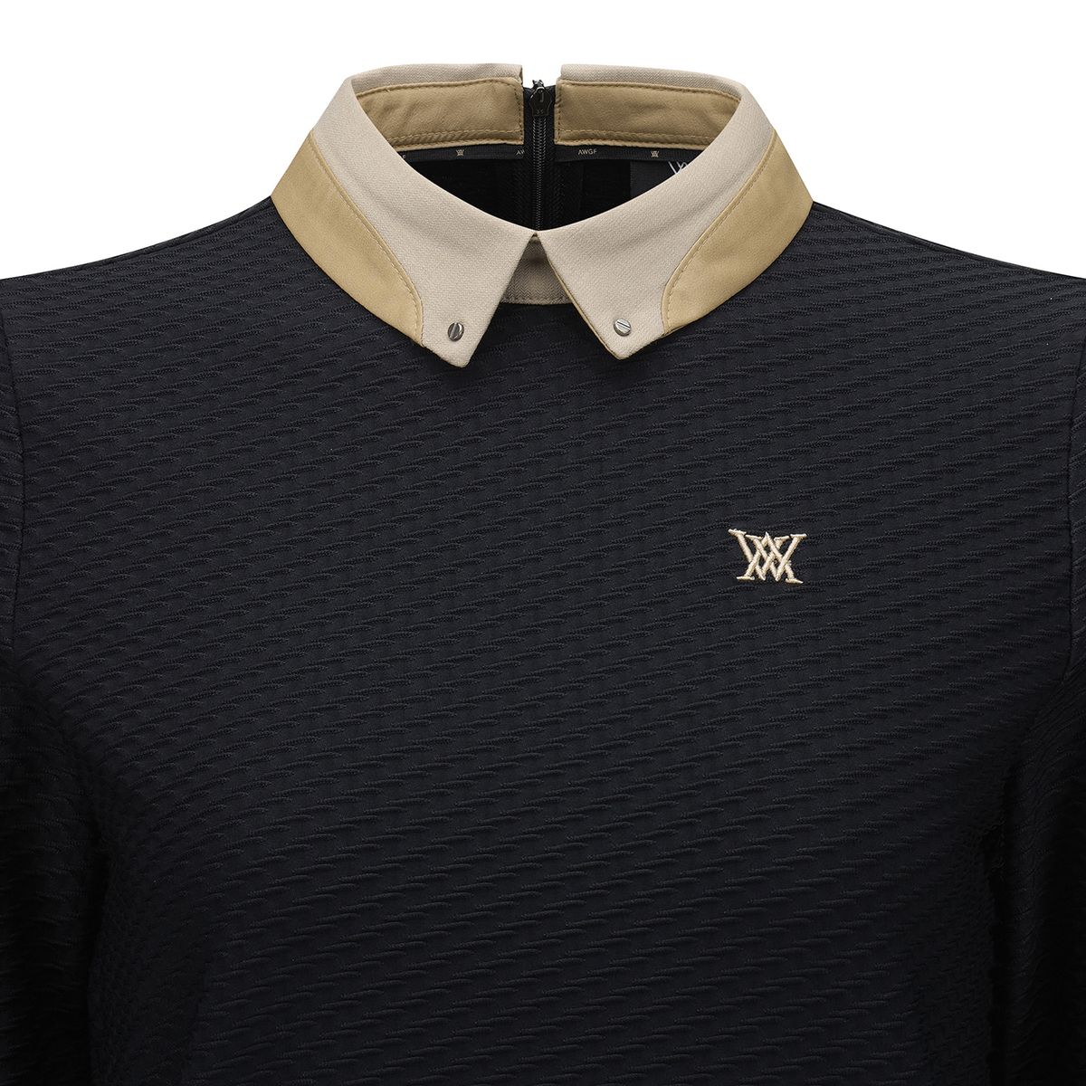 어뉴골프(ANEW GOLF) WOMEN FA BACK ZIP-UP LONG T-SHIRT_BK