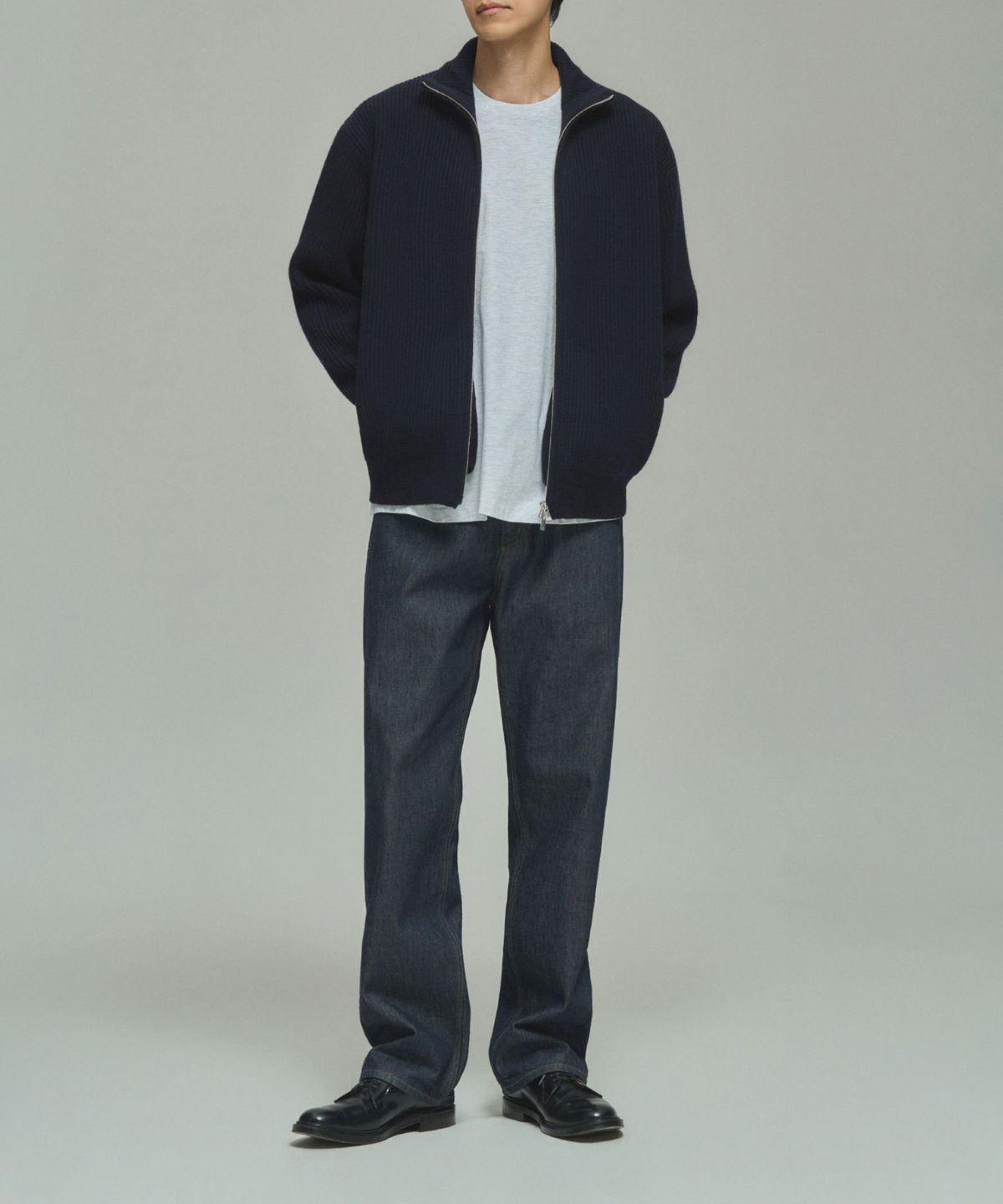 레어토라(RARETORA) ROY FULL ZIP KNIT PARKA V2  - DEEP NAVY
