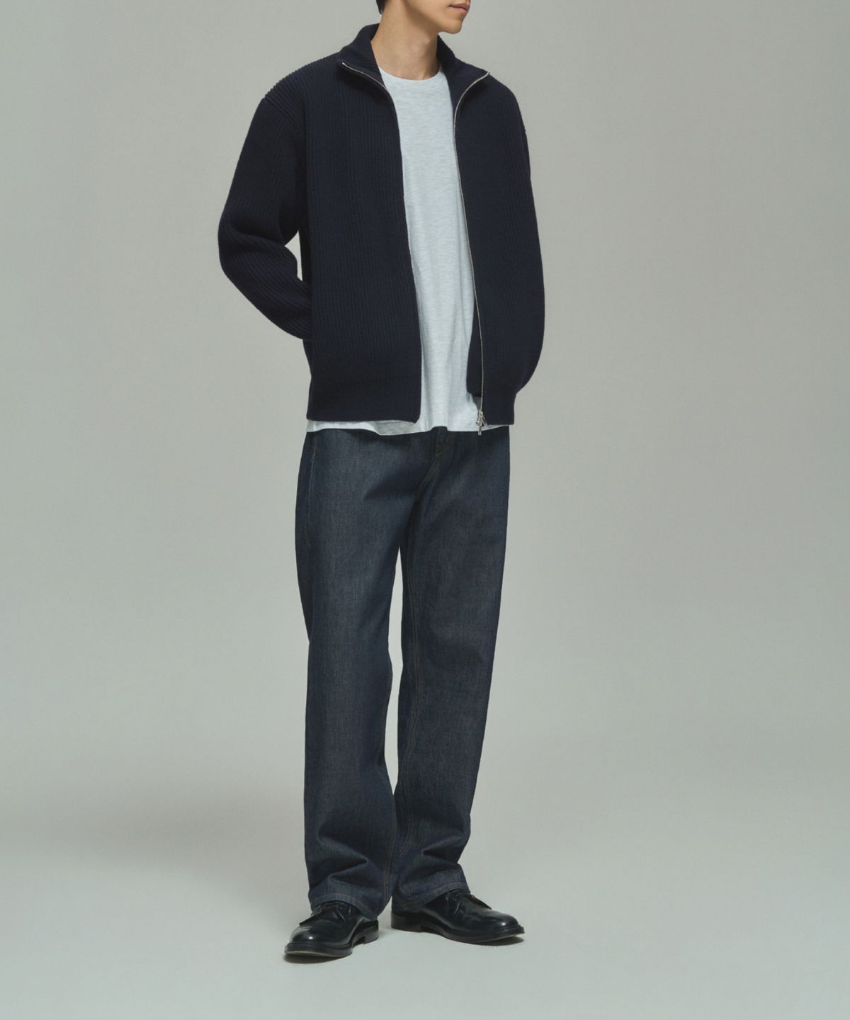 레어토라(RARETORA) ROY FULL ZIP KNIT PARKA V2  - DEEP NAVY