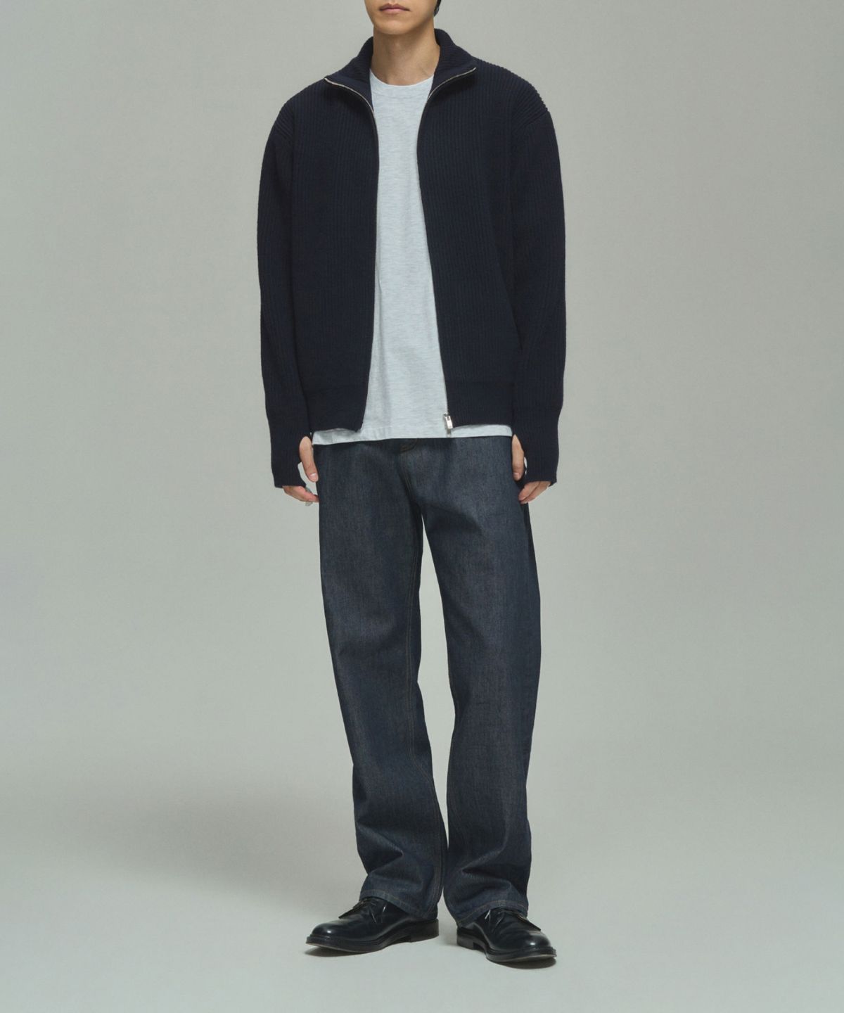 레어토라(RARETORA) ROY FULL ZIP KNIT PARKA V2  - DEEP NAVY