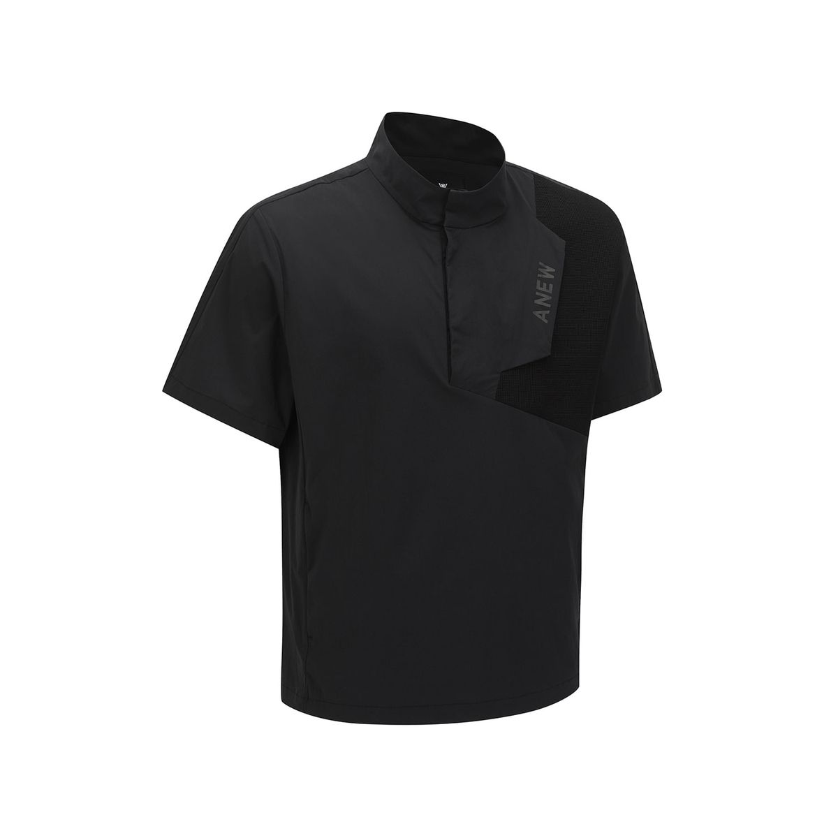 어뉴골프(ANEW GOLF) MEN ASYMMETRIC SHORT SLEEVE ANORAK_BK