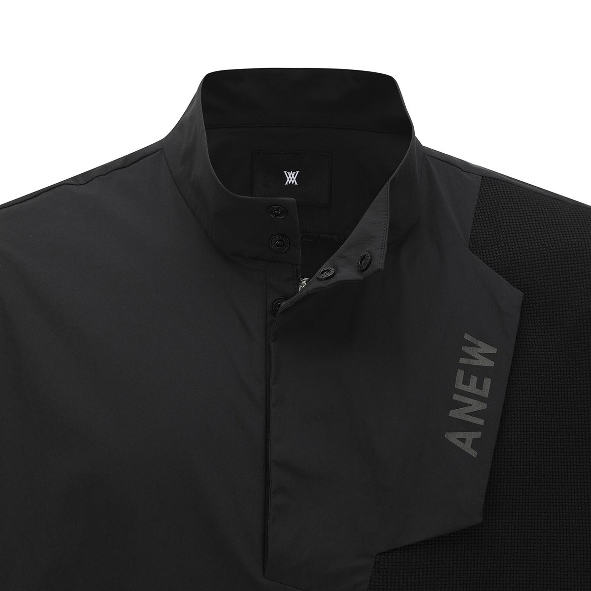 어뉴골프(ANEW GOLF) MEN ASYMMETRIC SHORT SLEEVE ANORAK_BK