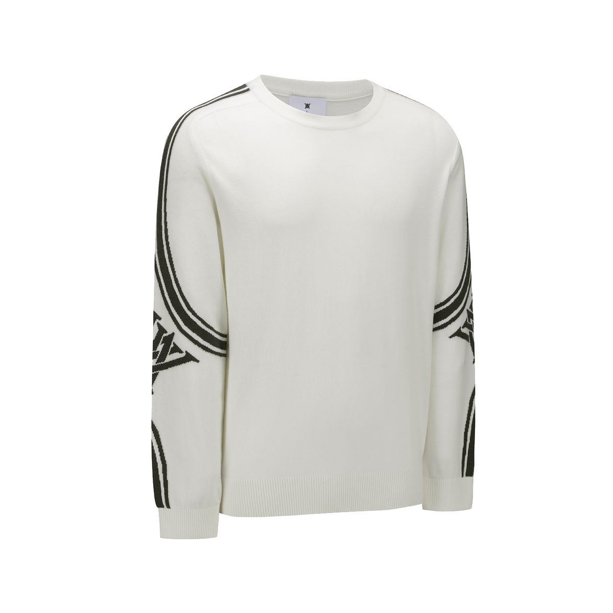 어뉴골프(ANEW GOLF) MEN LOGO SLEEVE CREWNECK SWEATER_OW