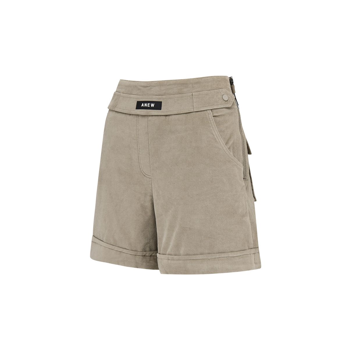 어뉴골프(ANEW GOLF) WOMEN VELVET HIGH WAIST HALF PANTS_GR