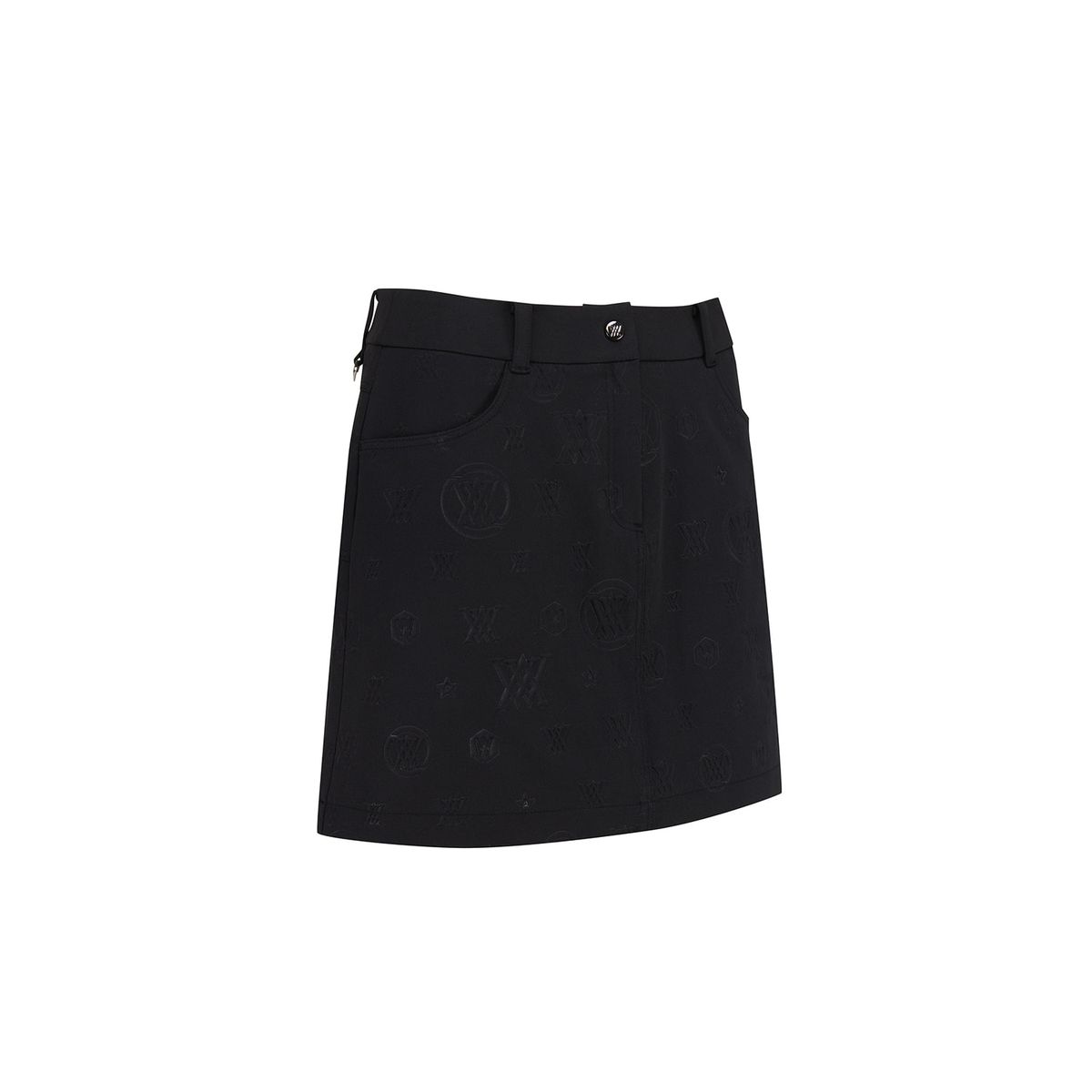 어뉴골프(ANEW GOLF) WOMEN LOGO EMBO A LINE SKIRT_BK