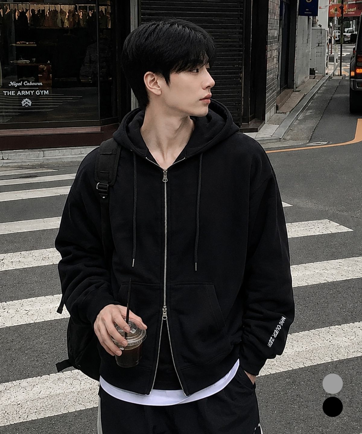 모즈모즈(MOZMOZ) 스탠다드 기모 투웨이 후드집업 2color