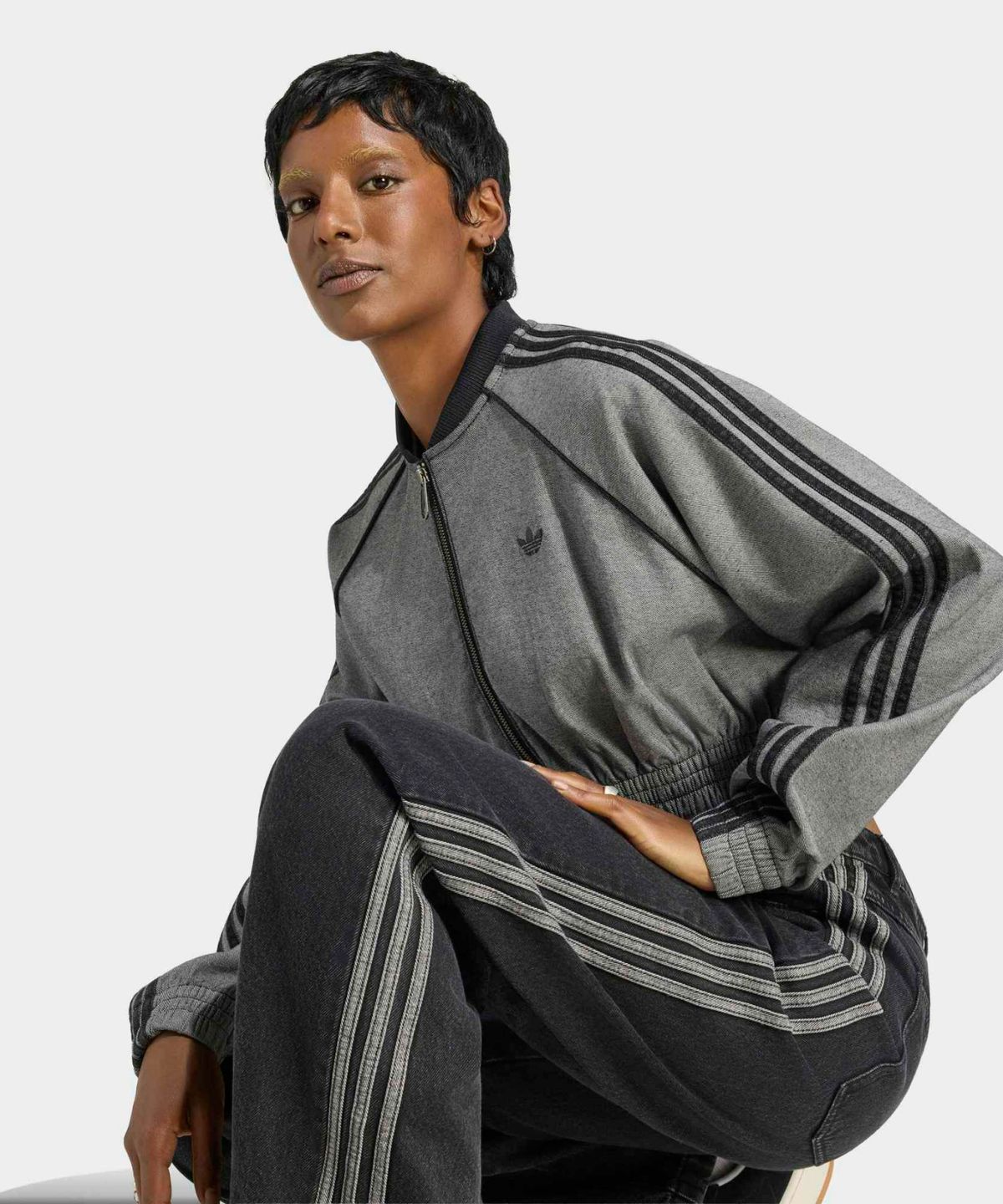 아디다스(ADIDAS) SST 데님 트랙탑 - 그레이 / KS9215