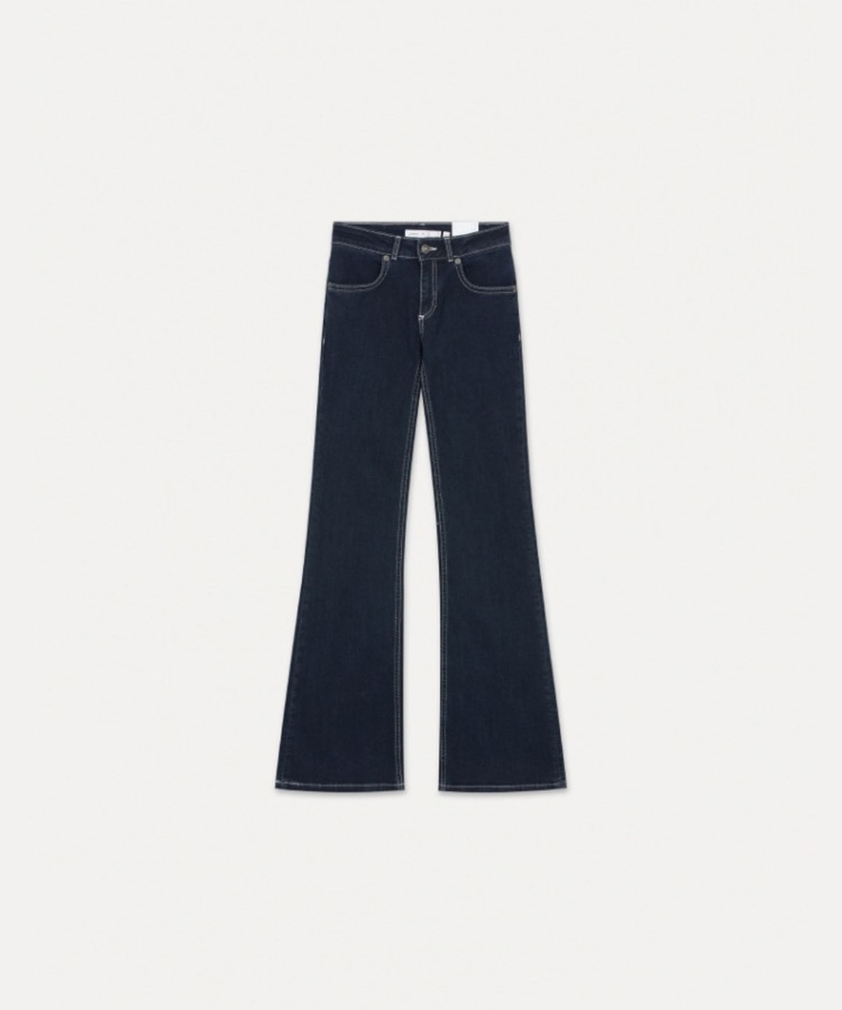 섭듀드(SUBDUED) Low-waist Flare Jeans (DARK BLUE DENIM)