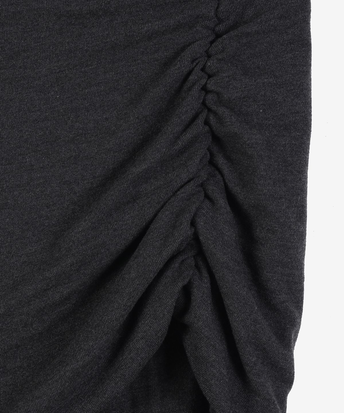 라라폭스(LALAFOX) H라인 셔링 롱스커트 (DARK GREY) BS4WS001