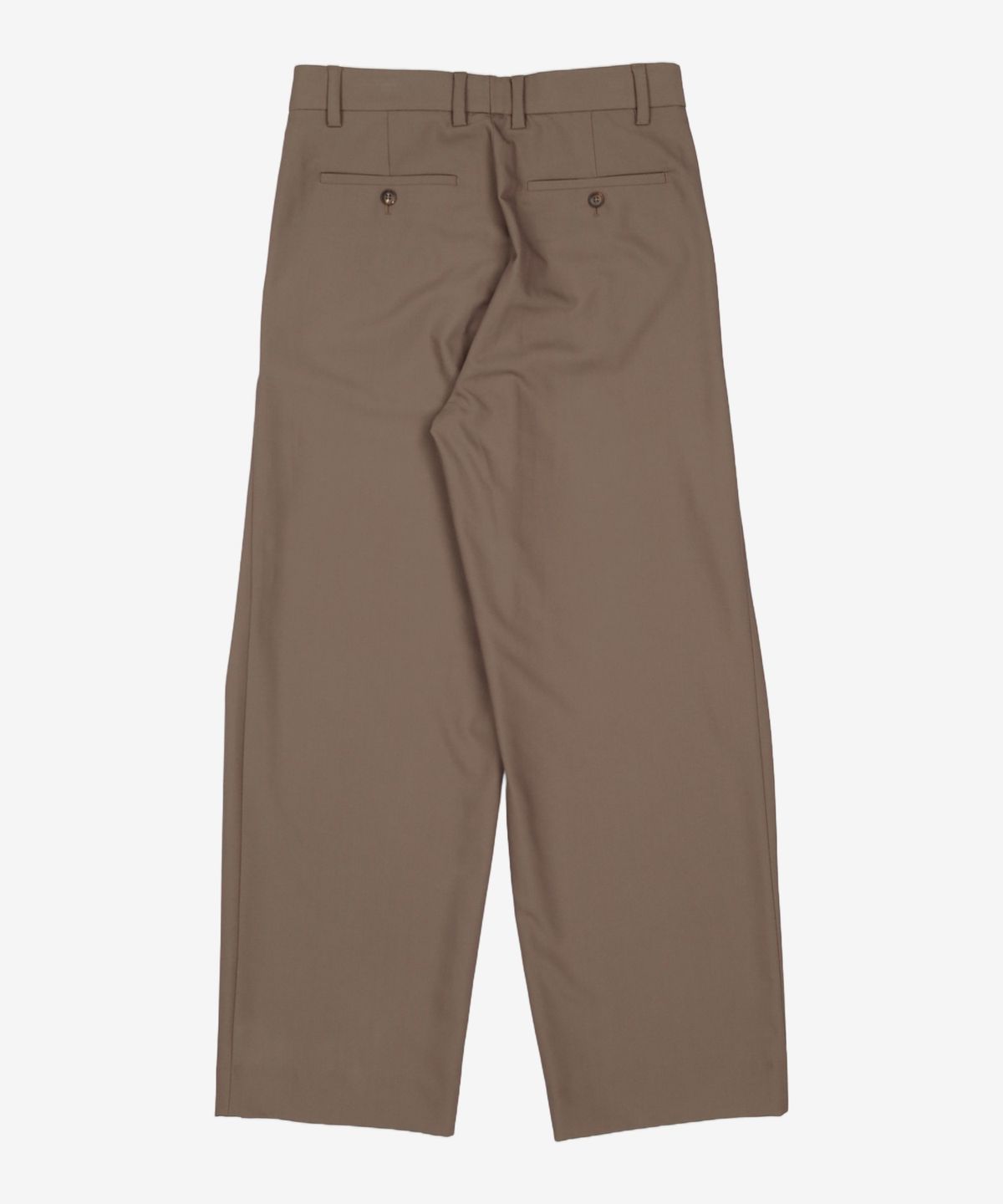 소신(SOCIN) Twill Weave Side Tuck Pants (Brown) M