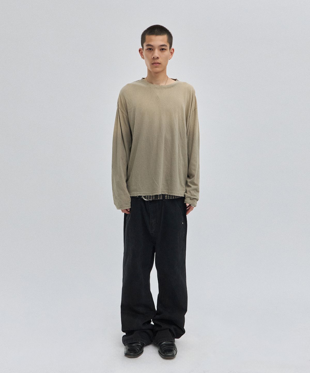 스웨이드(SUADE) WASHED SLUB LONG SLEEVE [WASHING KHAKI]