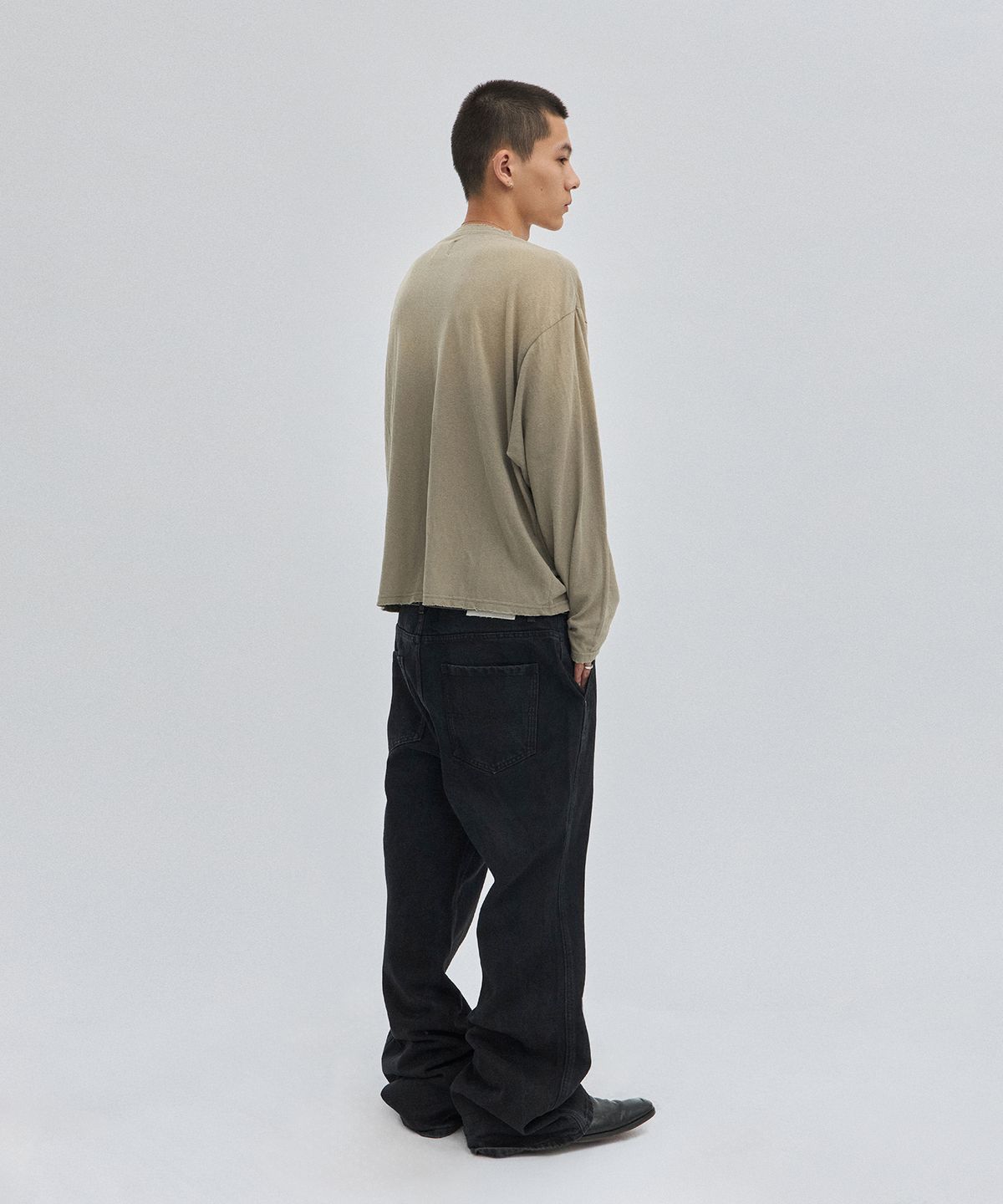 스웨이드(SUADE) WASHED SLUB LONG SLEEVE [WASHING KHAKI]