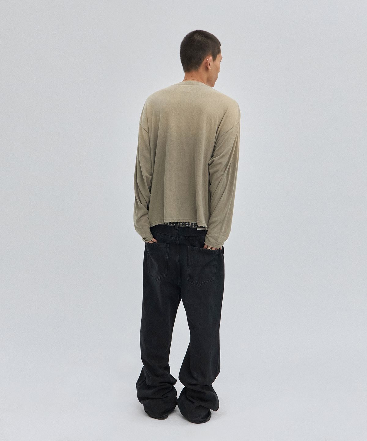 스웨이드(SUADE) WASHED SLUB LONG SLEEVE [WASHING KHAKI]