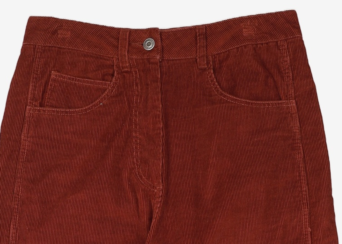 마크곤잘레스(MARK GONZALES) WOMENS CORDUROY NEW CURVED PANT - BURGUNDY M