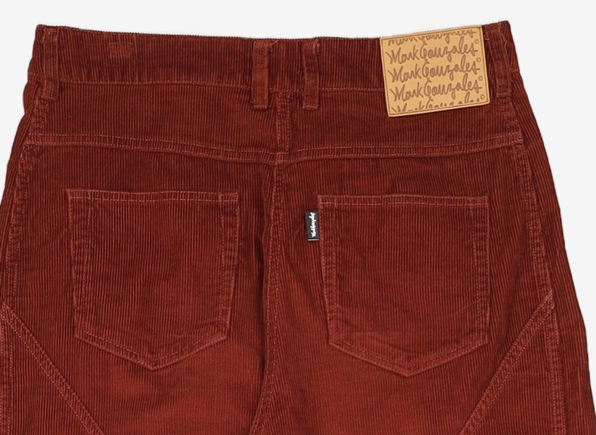 마크곤잘레스(MARK GONZALES) WOMENS CORDUROY NEW CURVED PANT - BURGUNDY M