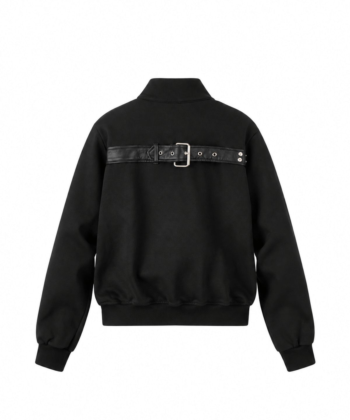 어니브(ANIV) MULTI BELT STRUCTURE ZIP-UP BLACK