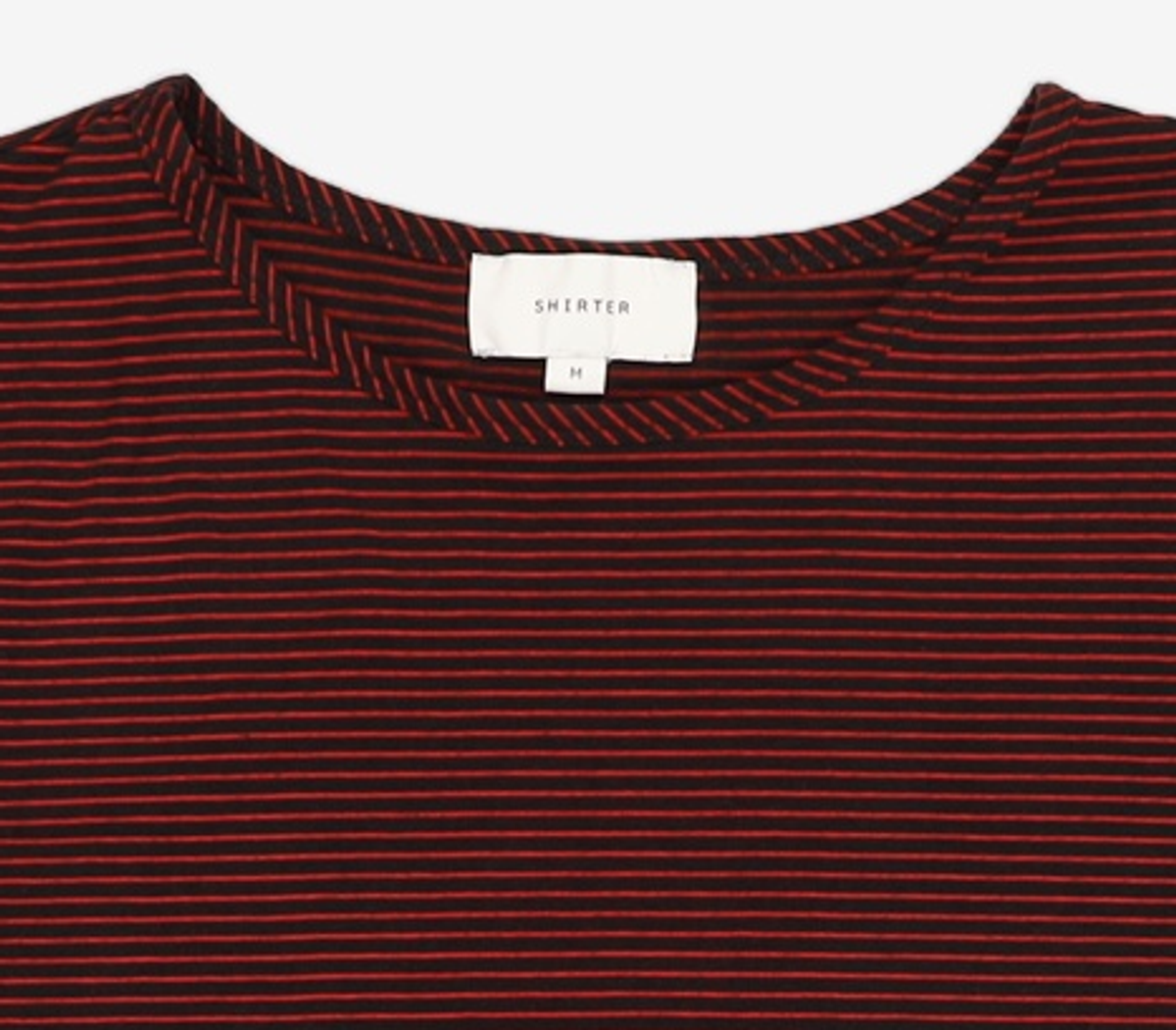 셔터(SHIRTER) SOFT STRIPE T-SHIRT (BLACK RED) M