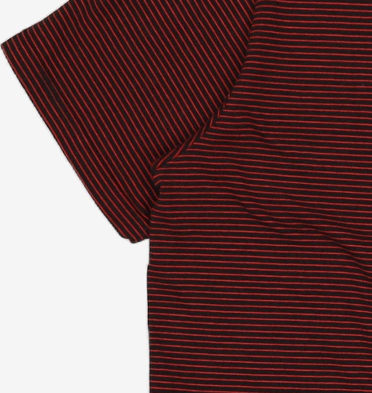 셔터(SHIRTER) SOFT STRIPE T-SHIRT (BLACK RED) M
