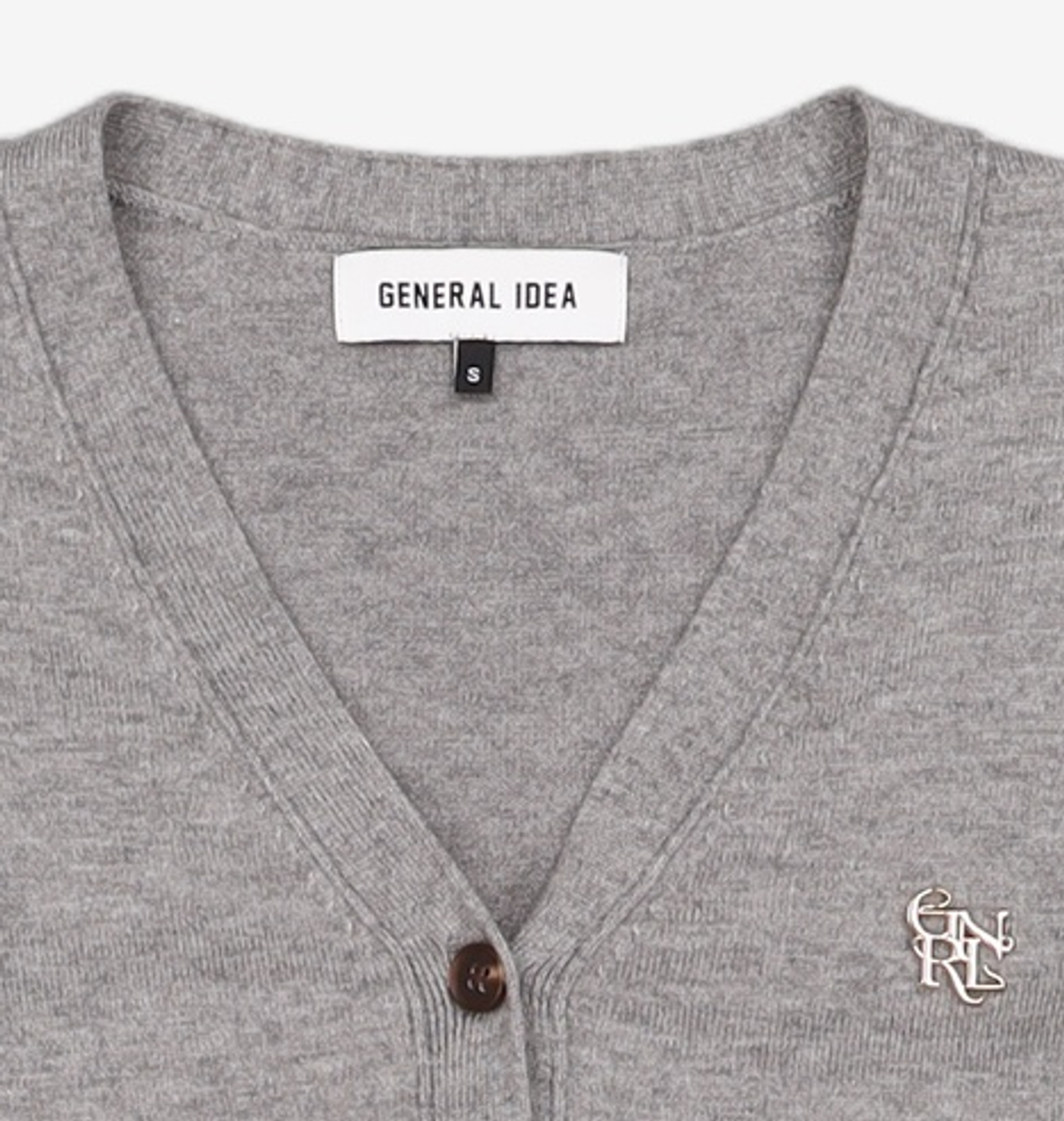 제너럴 아이디어(GENERAL IDEA) WOMAN GNRL 에센셜 베이직 가디건 [GREY] / WBC1L04504 S