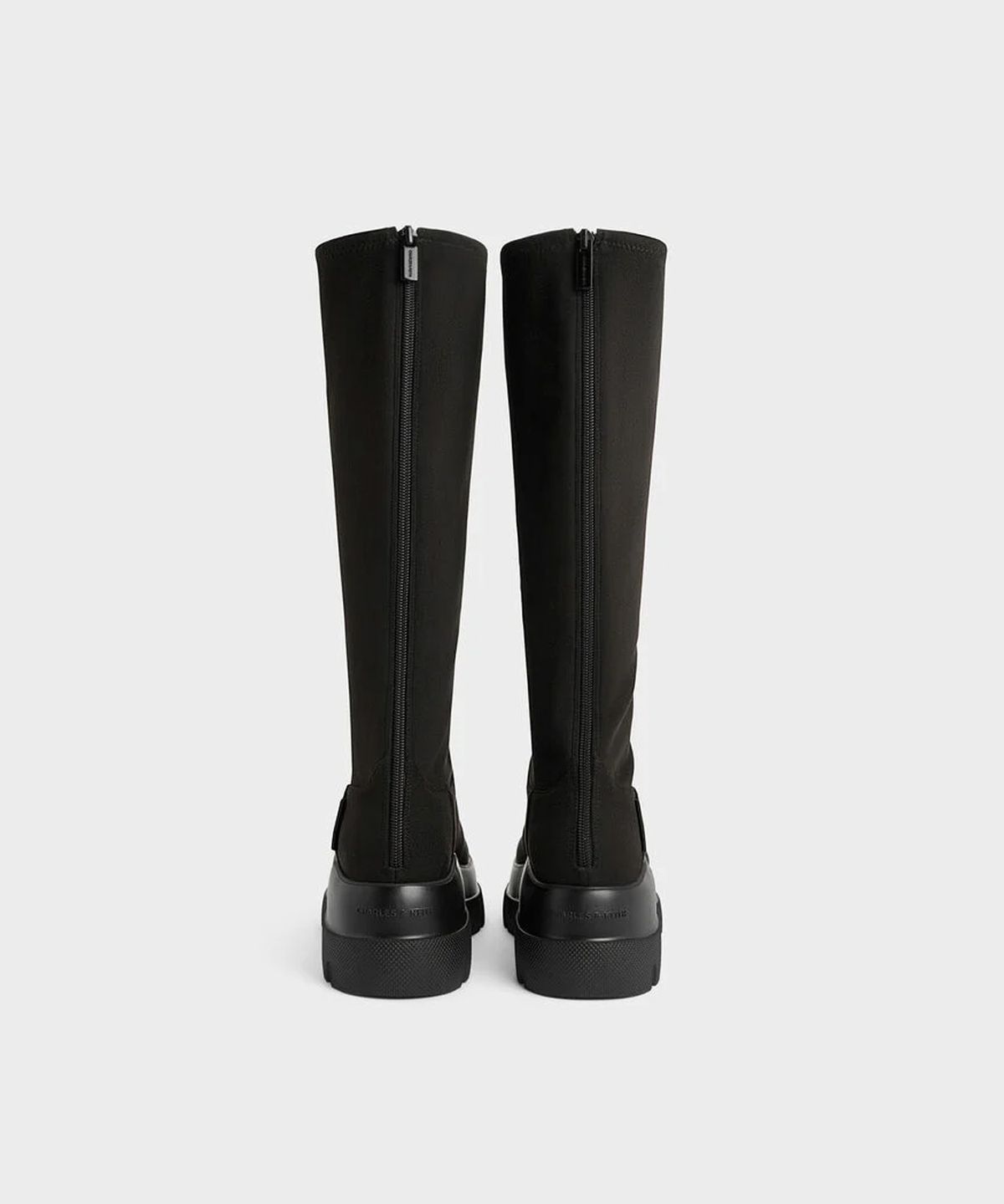 찰스앤키스(CHARLES & KEITH) 레오이 인조 스웨이드 청키 니하이 부츠 2colors CK1-90380188
