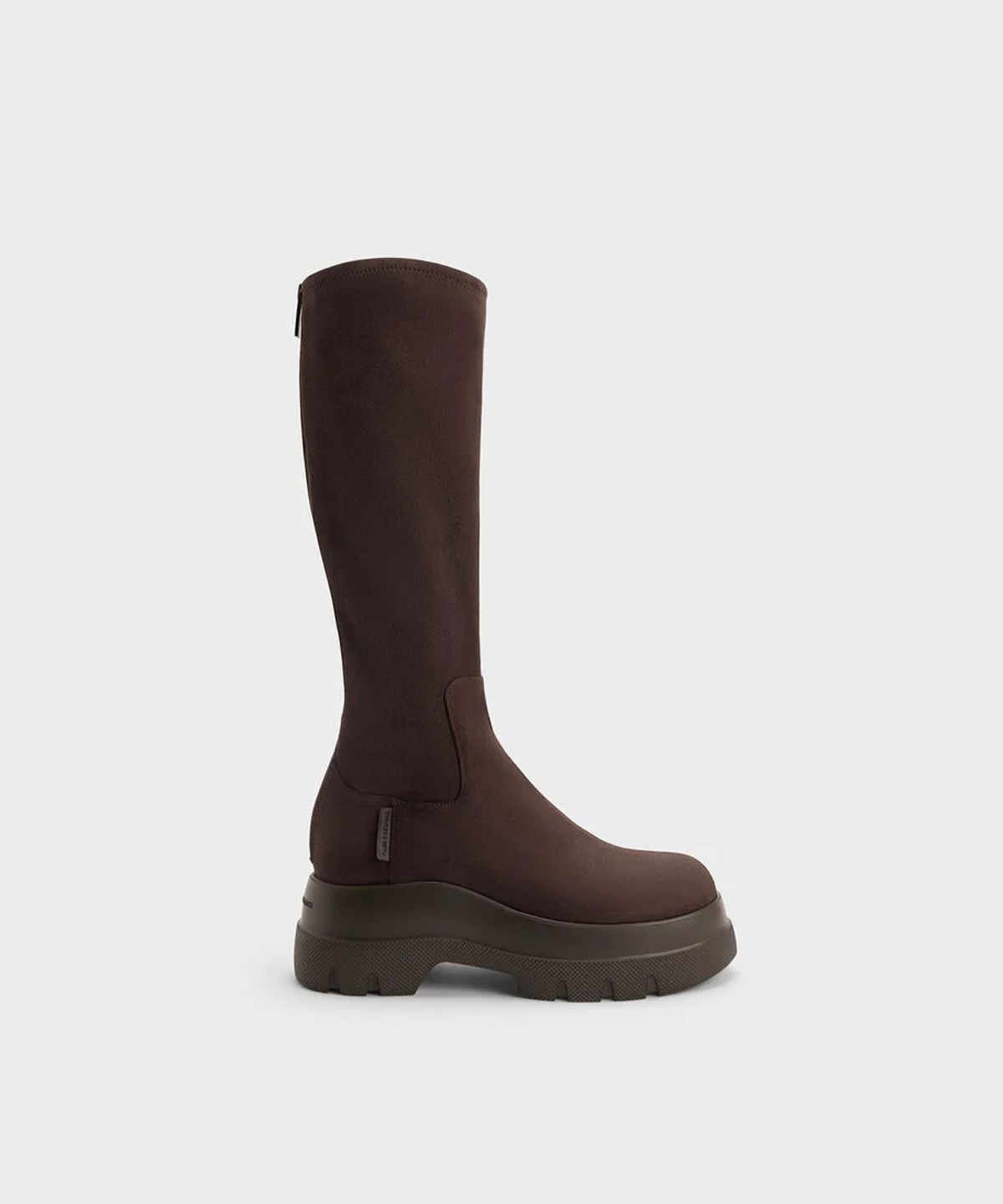 찰스앤키스(CHARLES & KEITH) 레오이 인조 스웨이드 청키 니하이 부츠 2colors CK1-90380188