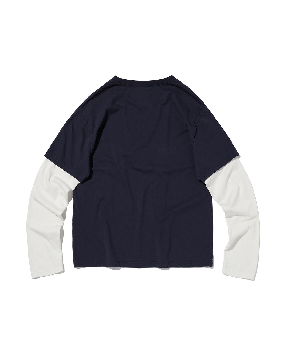 스웨이드(SUADE) COLOR LAYERED LONG SLEEVE [NAVY]