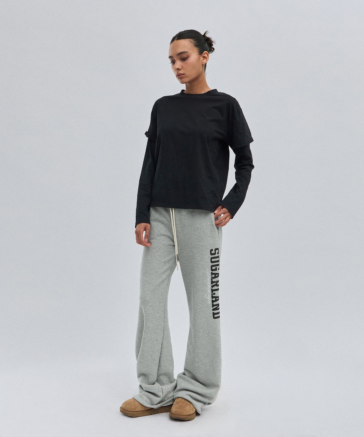 스웨이드(SUADE) COLOR LAYERED LONG SLEEVE [BLACK]