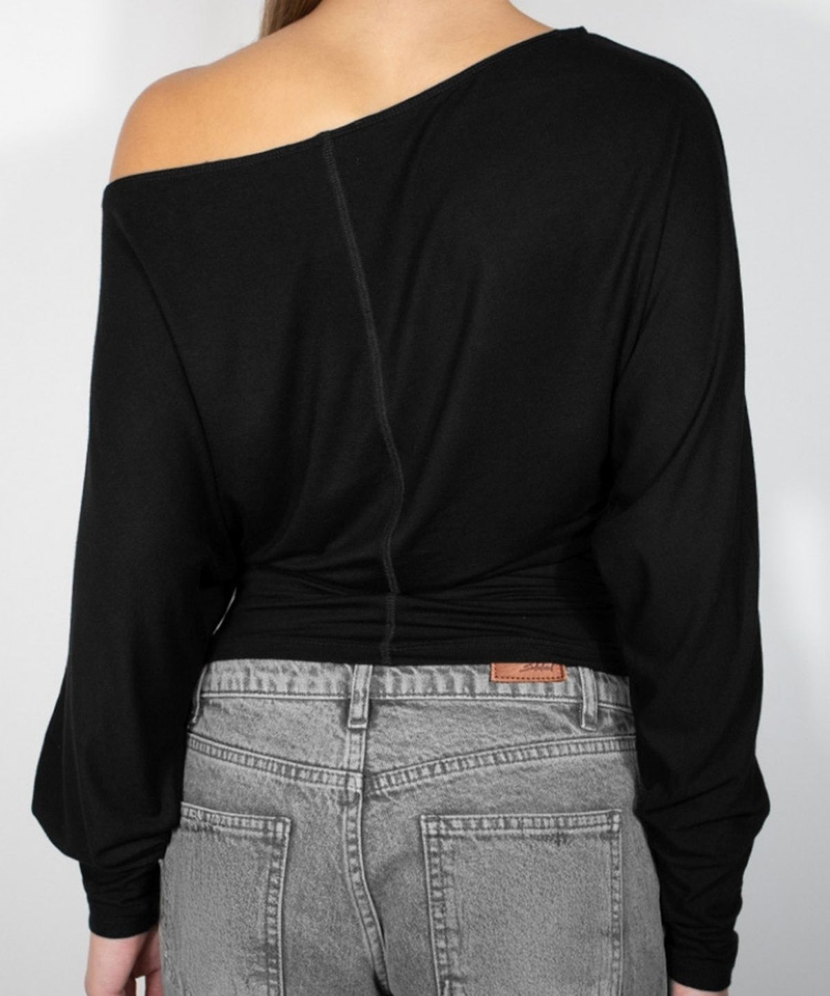 섭듀드(SUBDUED) Boat-neck T-shirt, Relaxed Fit (BLACK)