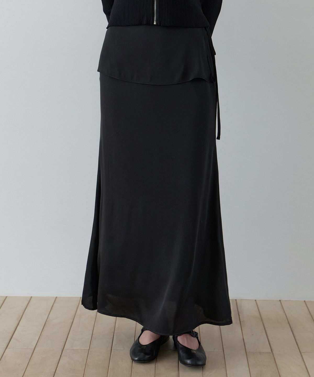 리엘(RE L) Mermaid flap skirt (black)