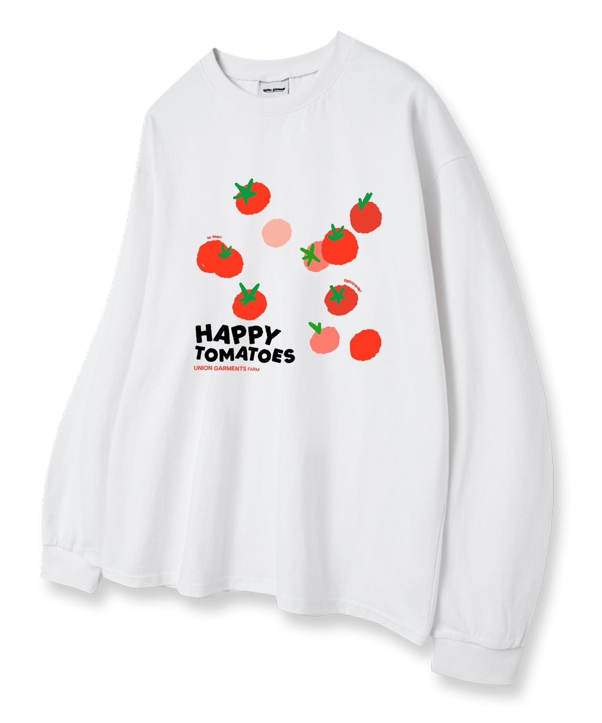 유니온가먼츠(UNION GARMENTS) 해피토마토  루즈핏 긴팔 티셔츠 3COLOR [베이직or시보리]