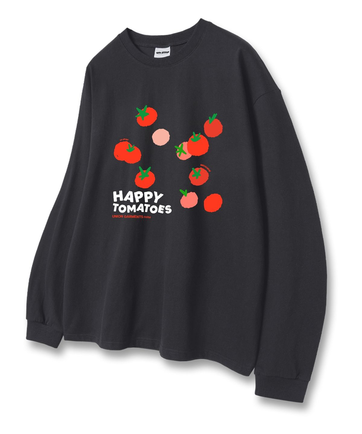 유니온가먼츠(UNION GARMENTS) 해피토마토  루즈핏 긴팔 티셔츠 3COLOR [베이직or시보리]