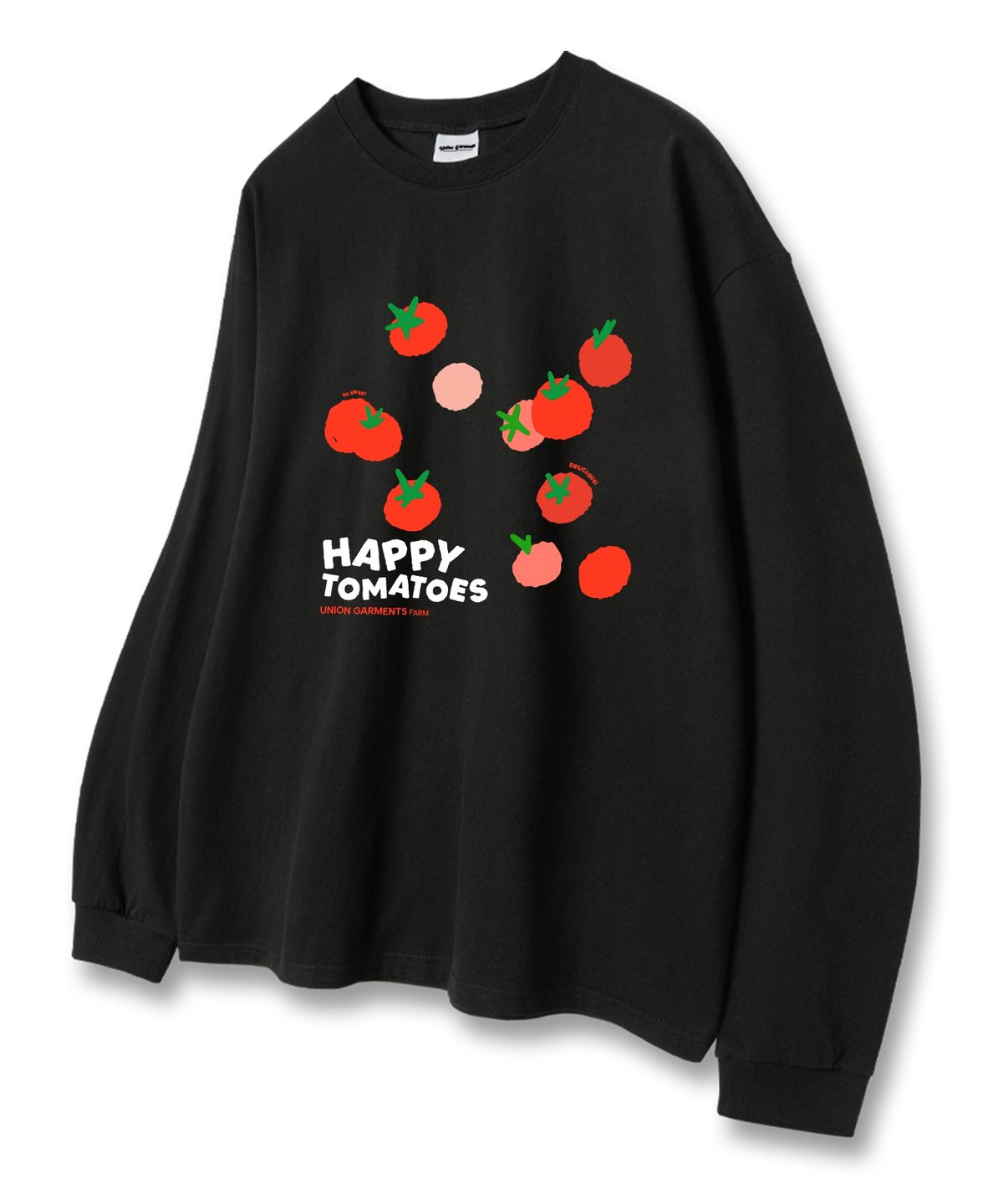 유니온가먼츠(UNION GARMENTS) 해피토마토  루즈핏 긴팔 티셔츠 3COLOR [베이직or시보리]
