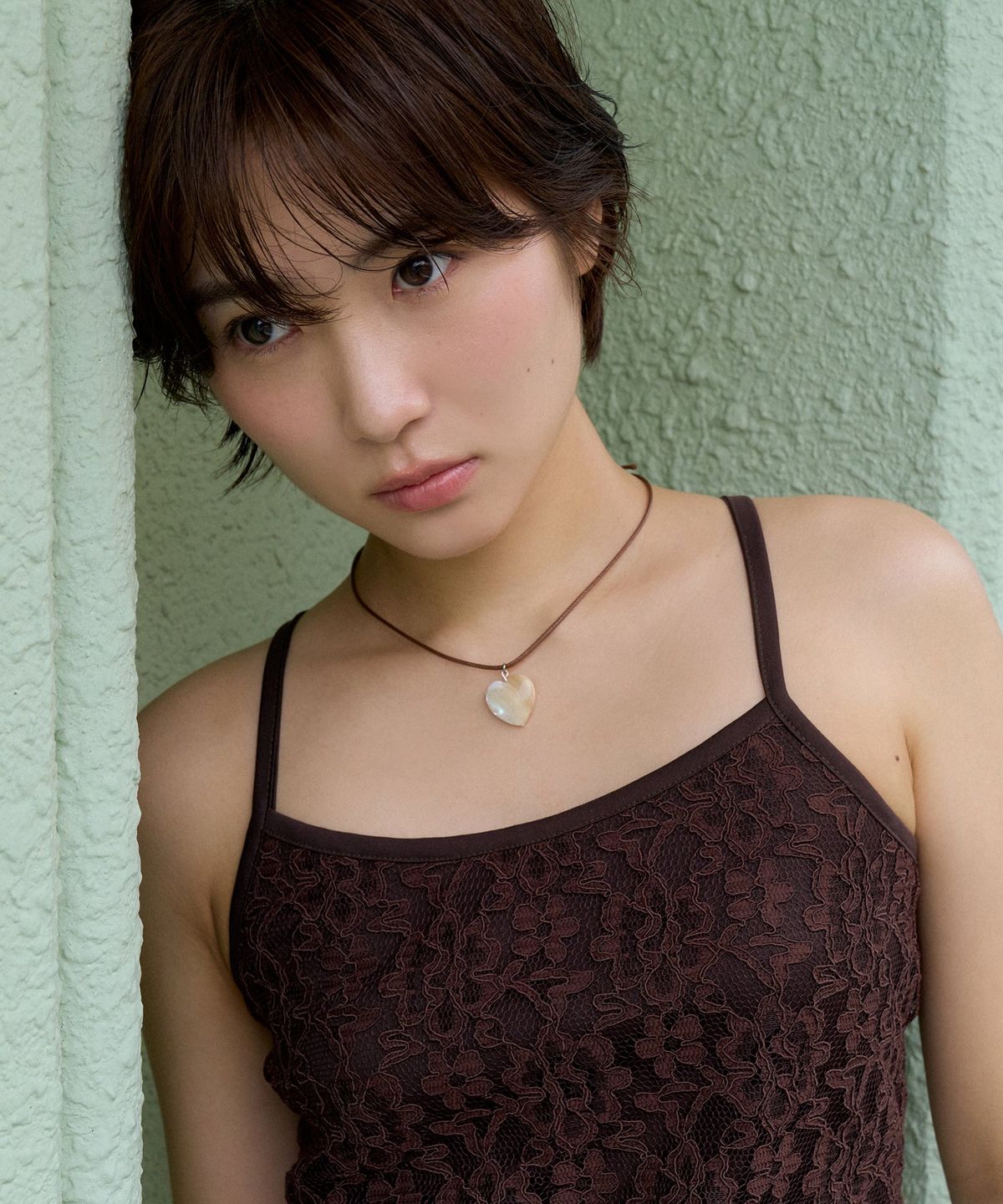 지지(GEEGEE) heart toast string necklace