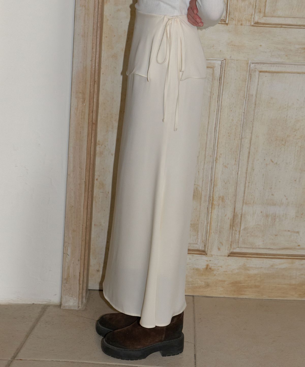 리엘(RE L) Mermaid flap skirt (cream)