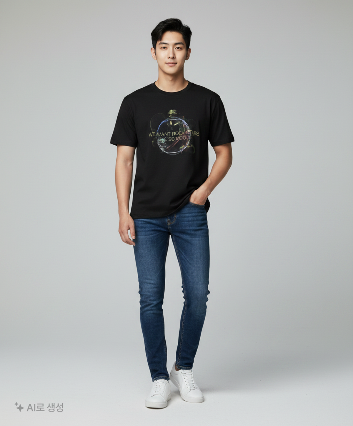 메종미네드(MAISON MINED) PUNK STORM HALF T BLACK M