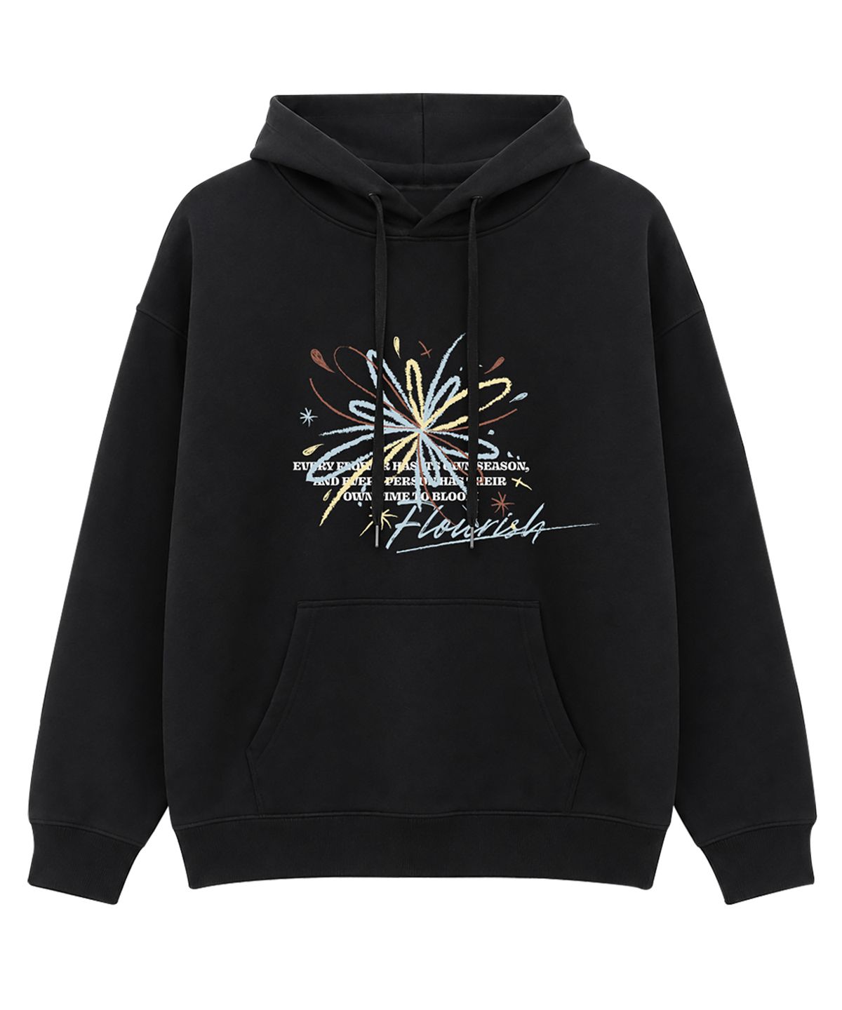 도톤(DOTON) BRIGHT FLARE HOODIE (Black)
