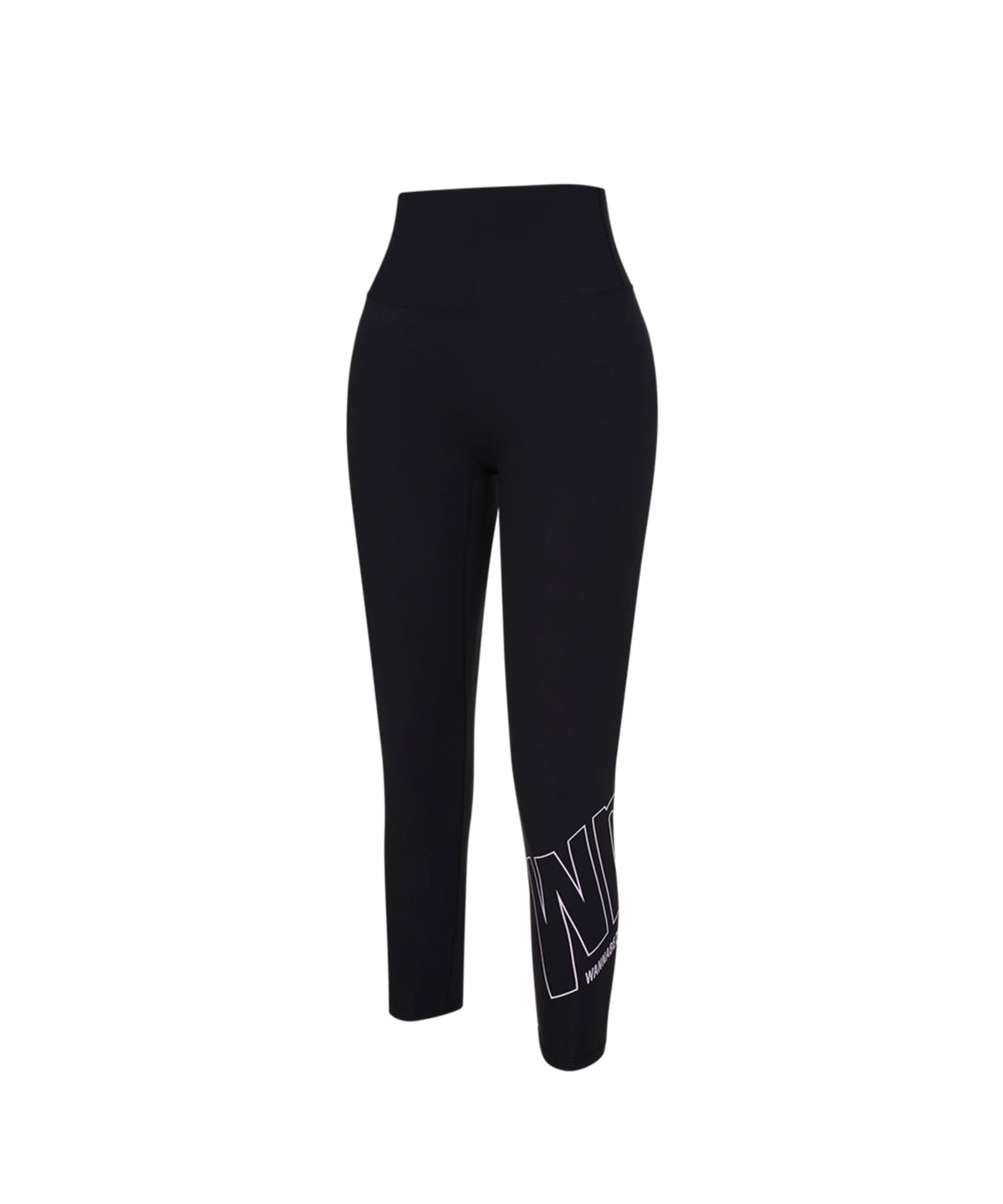 워너비즈핏(WANNABEZFIT) WPG 라인로고 9부 레깅스 블랙