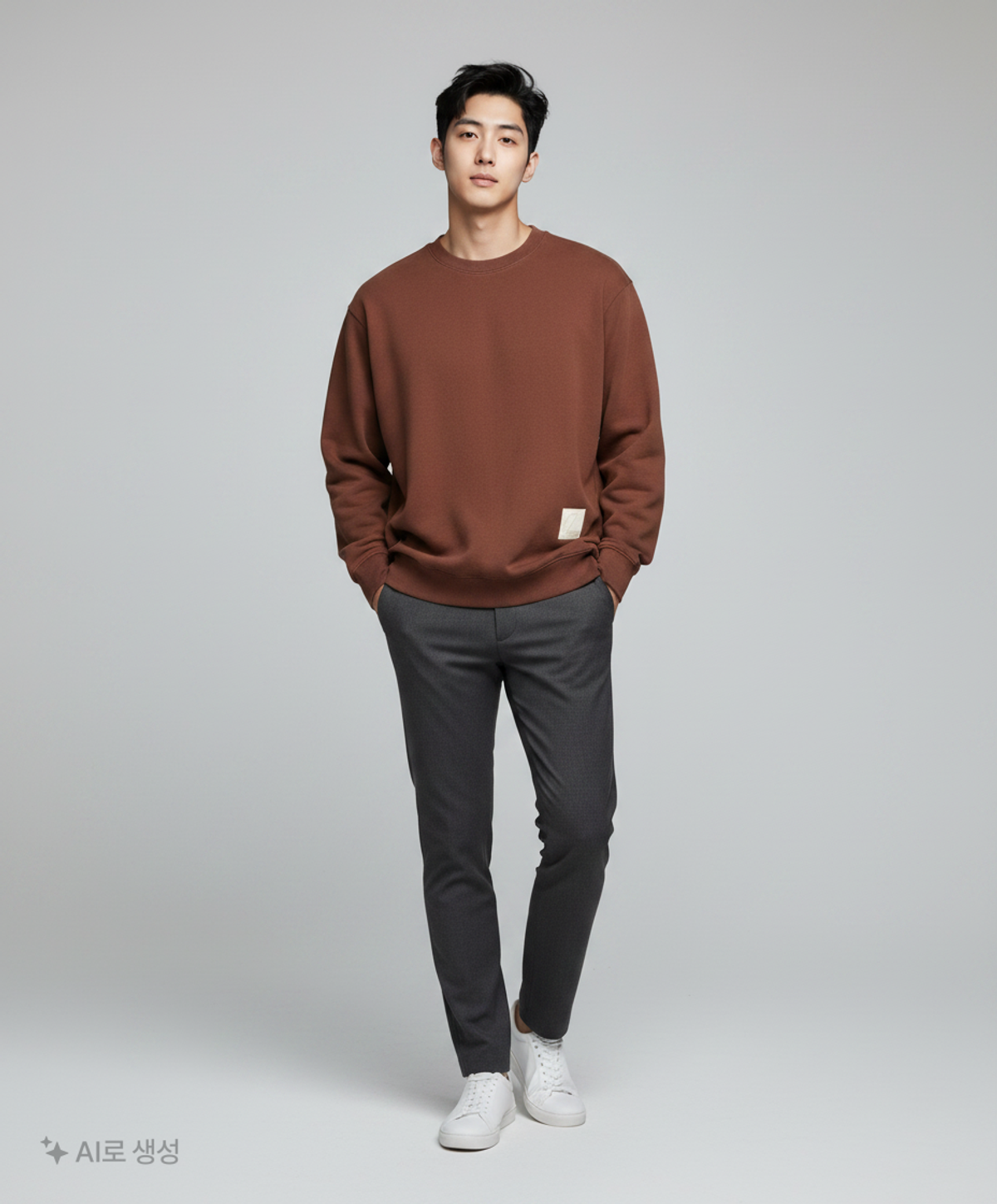 앤드지(AND Z) [유니버스] 레터링 오버핏 기모 맨투맨_BZC4TR3501BE 105