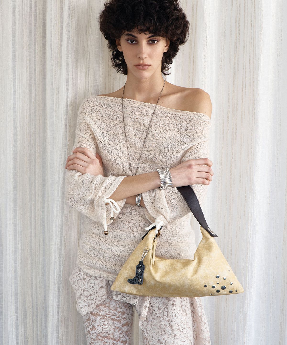 샌드뮤지엄(SAND MUSEUM) RORA HOBO BAG MINI [Vintage Yellow]