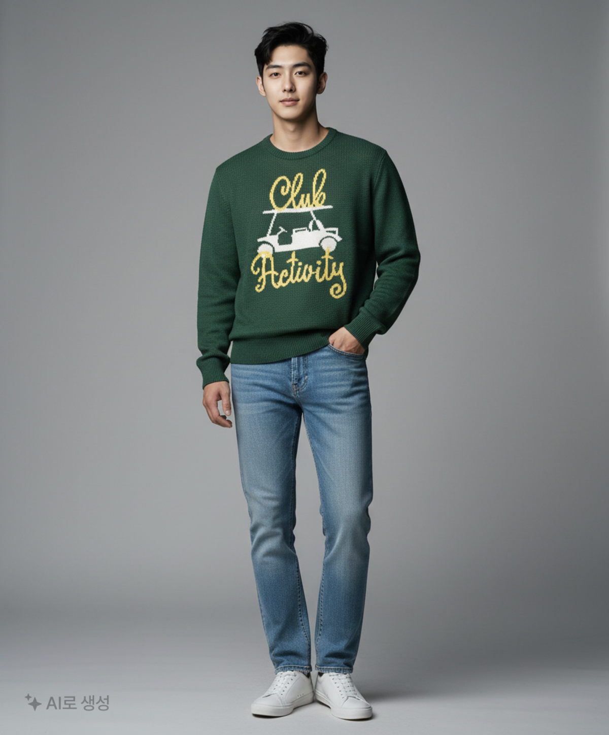 클럽액티비티(CLUBACTIVITY) Cart Sweater Green L