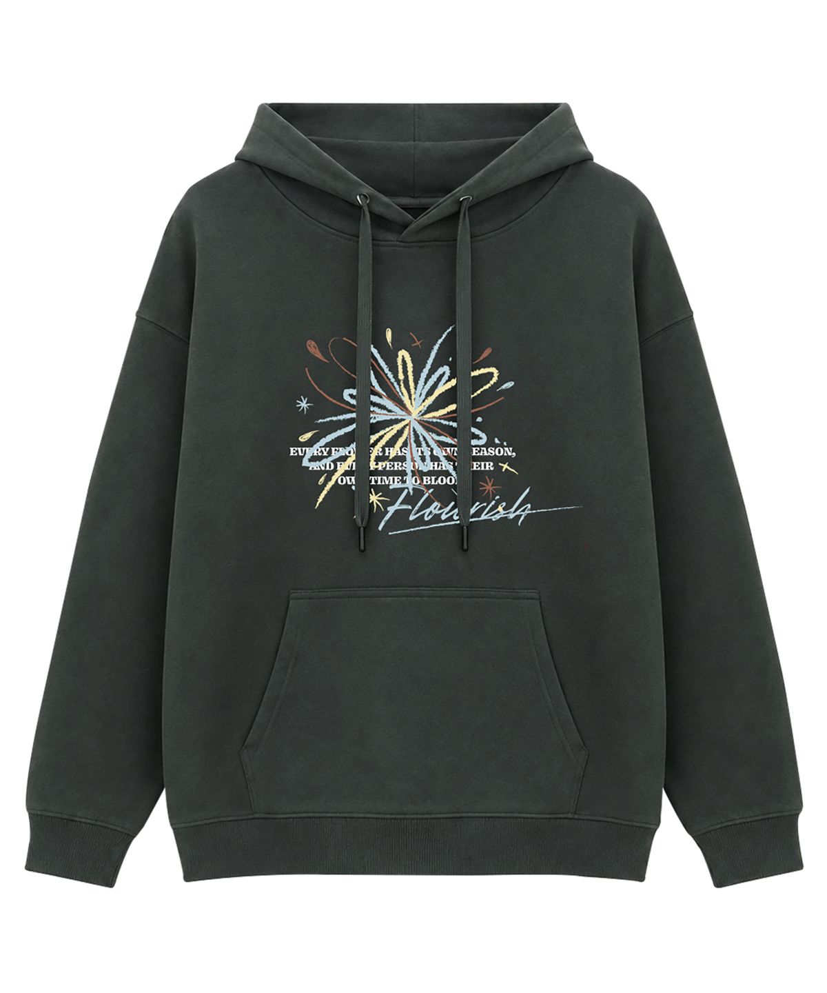 도톤(DOTON) BRIGHT FLARE HOODIE (Charcoal)