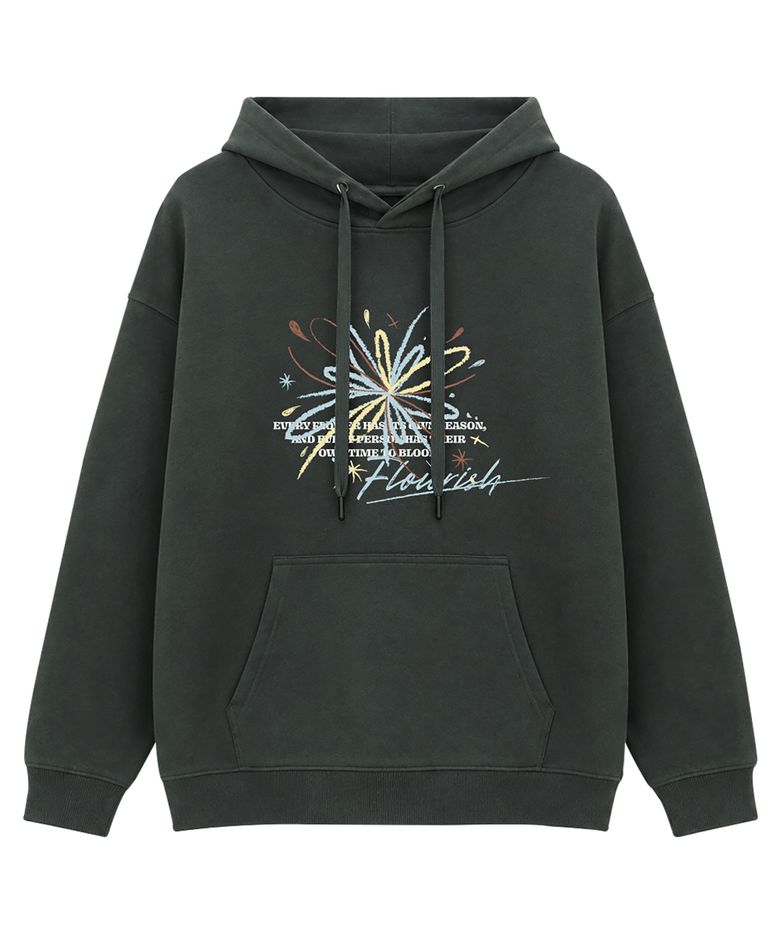 BRIGHT FLARE HOODIE (Charcoal)