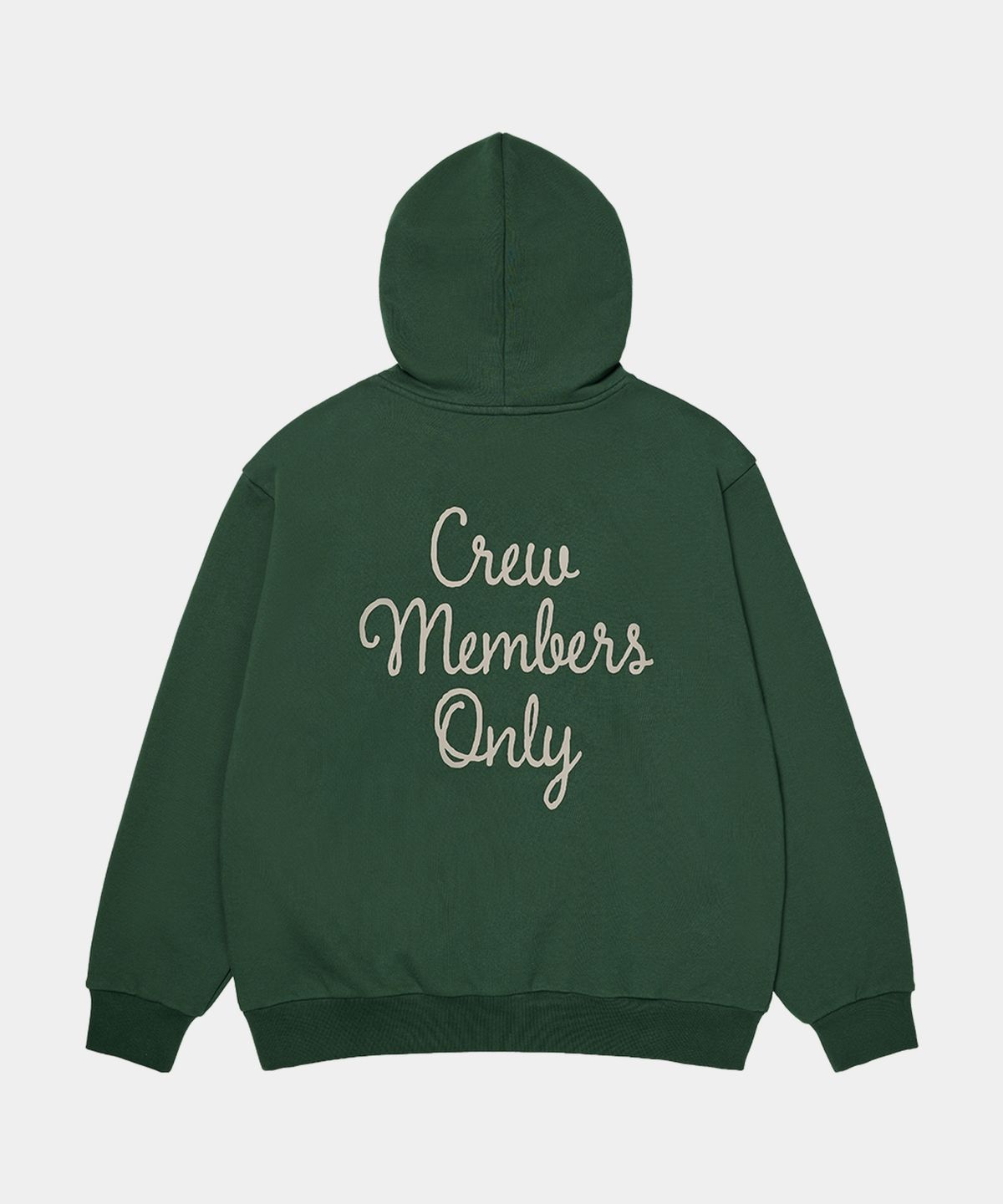 크루멤버스온리(CREW MEMBERS ONLY) BACK LOGO HOODIE GREEN