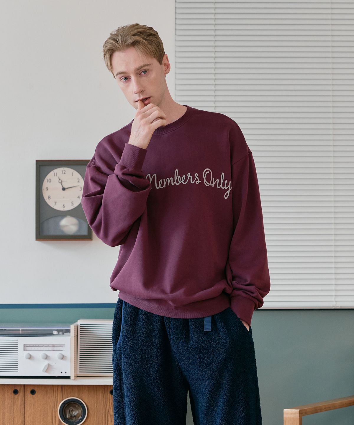 크루멤버스온리(CREW MEMBERS ONLY) WIDE LOGO MTM WINE